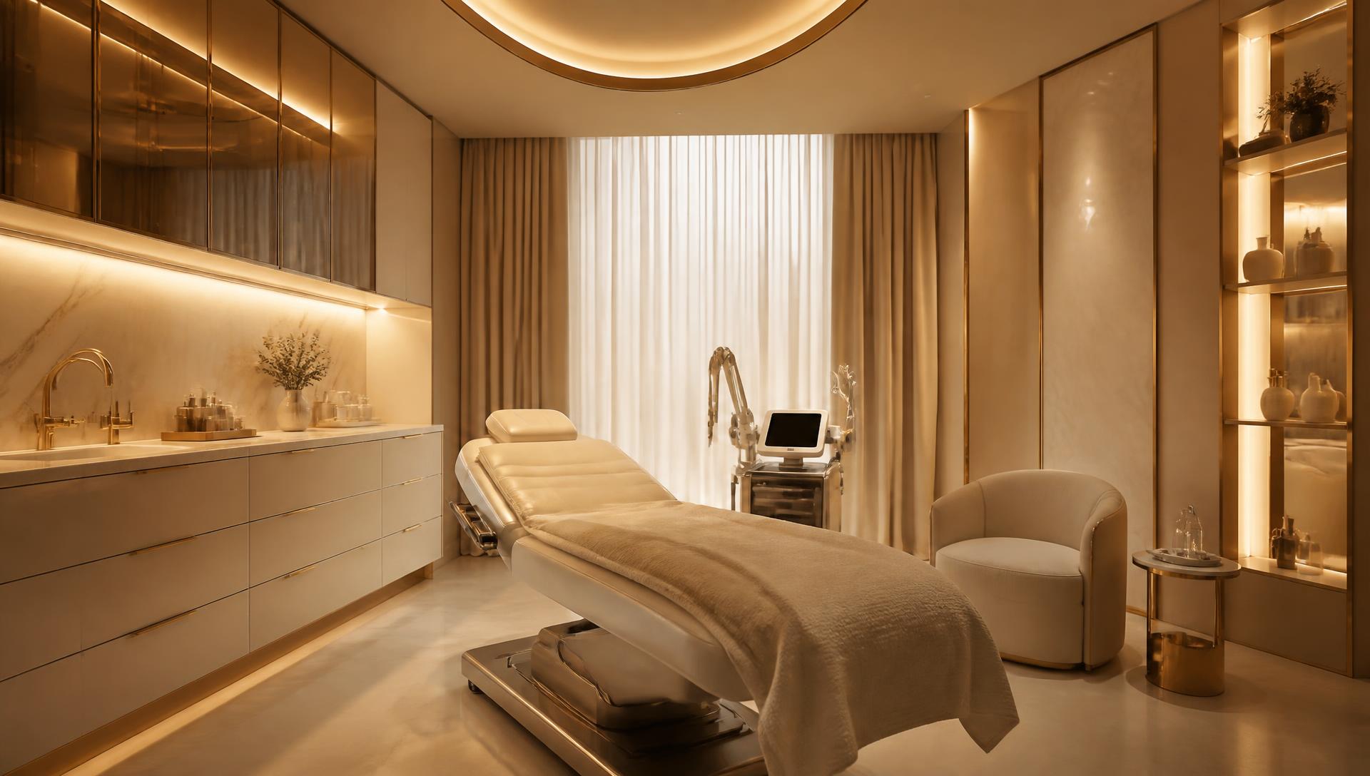 Luxurious treatment room at Von & Co Medical Aesthetics Studio